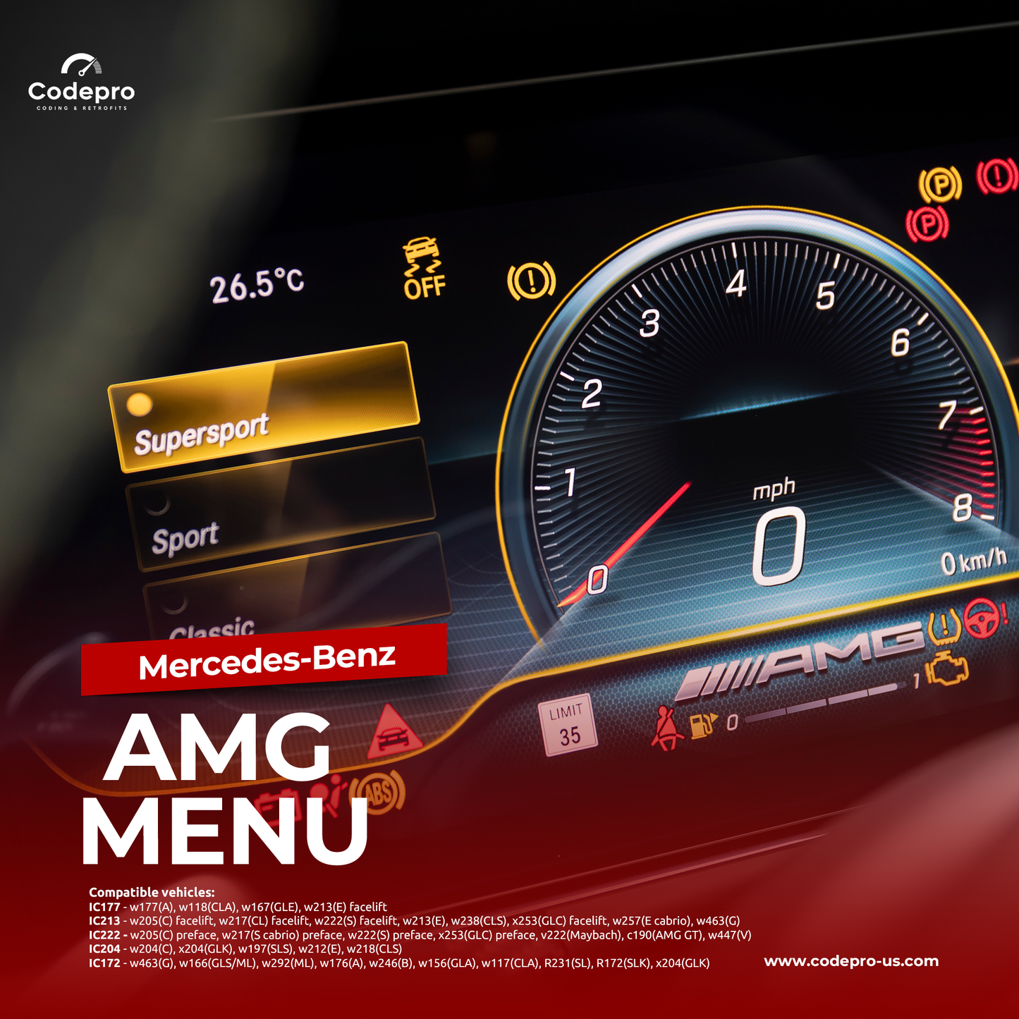 Mercedes-Benz AMG Menu