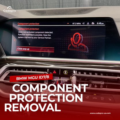 BMW MGU Component Protection Removal Service