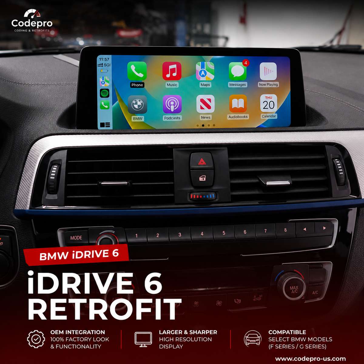 BMW NBT Evo iDrive Retrofit Kit (ID5 / ID6) - Pre-Coded to Your VIN