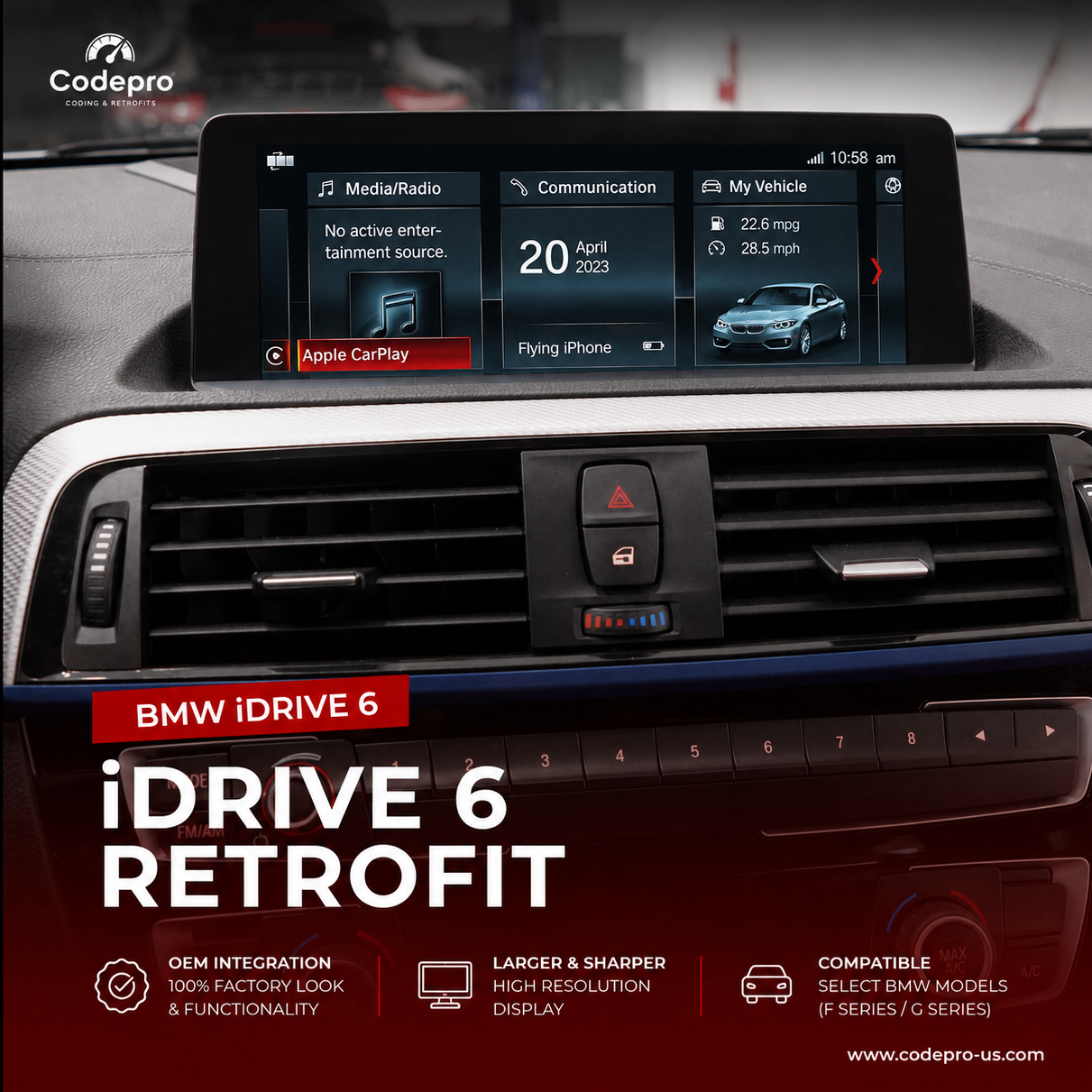BMW NBT Evo iDrive Retrofit Kit (ID5 / ID6) - Pre-Coded to Your VIN